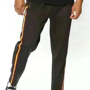 NWT Keep Up Side Striped Track Pants  Black